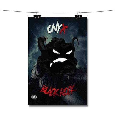 Onyx Black Rock Poster Wall Decor