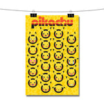 Pikachu Faces Poster Wall Decor