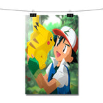 Pokemon Ash and Pikachu Happy Poster Wall Decor