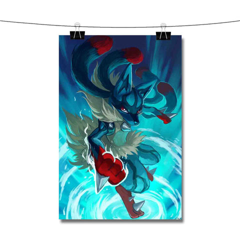 Pokemon Mega Lucario Poster Wall Decor