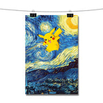 Pokemon Pikachu Starry Night Poster Wall Decor