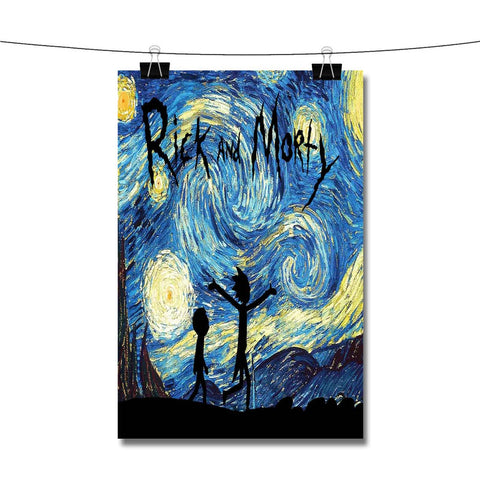 Rick and Morty Starry Night Poster Wall Decor