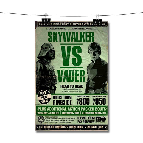 Skywalker vs Darth Vader Star Wars Poster Wall Decor