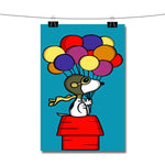 Snoopy The Peanut With Balloon Poster Wall Decor