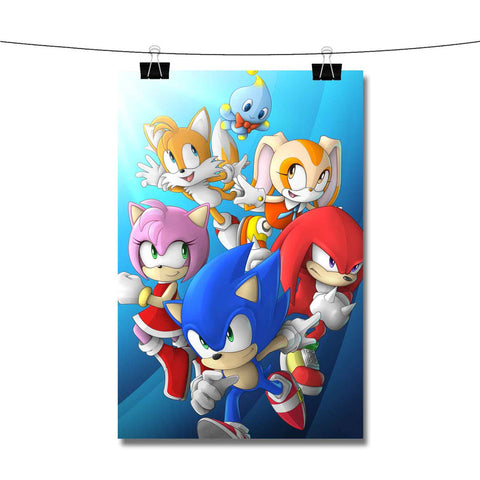Sonic and Friends Characters Poster Wall Decor
