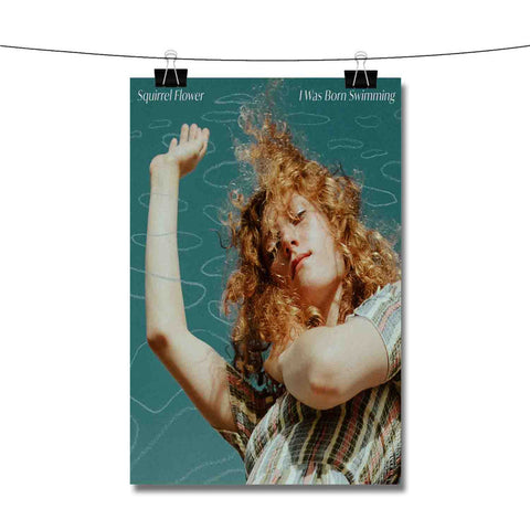 Squirrel Flower I Was Born Swimming Poster Wall Decor