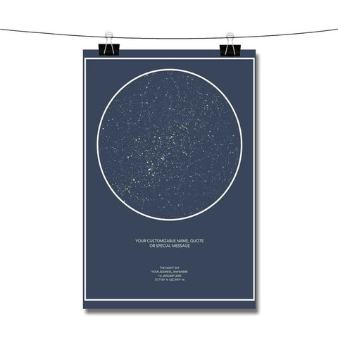 Star Map Poster Wall Decor