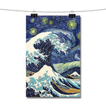 Starry Night Great Wave Poster Wall Decor