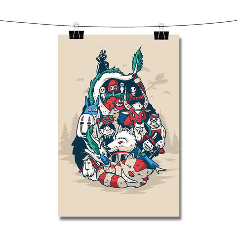Studio Ghibli All Characters Poster Wall Decor