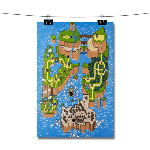 Super Mario World Map Games Poster Wall Decor