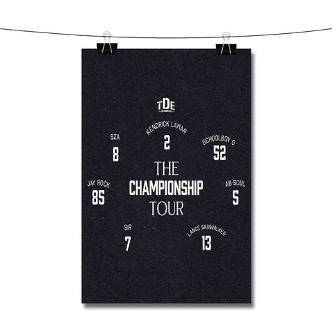 The Championship Tour Kendrick Lamar SZA Schoolboy Q Poster Wall Decor
