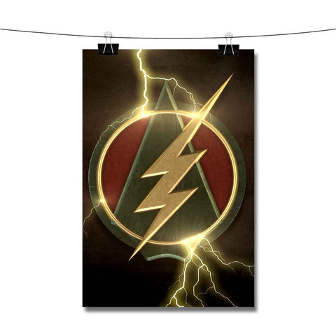 The Flash and Arrow Logo Poster Wall Decor