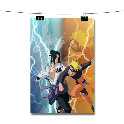 Uchiha Sasuke vs Naruto Shippuden Poster Wall Decor