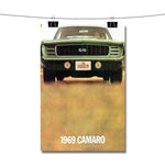 Vintage 1969 Chevrolet Camaro Poster Wall Decor