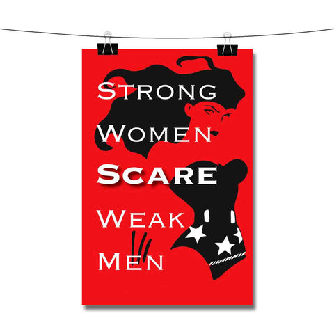 Wonder Woman Strong Quotes Poster Wall Decor