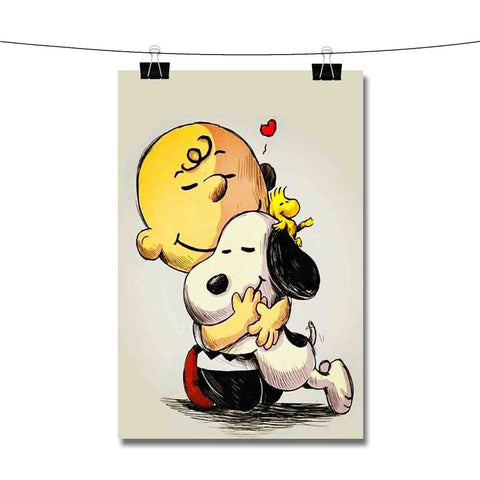 Woodstock Snoopy and Charlie Brown Poster Wall Decor