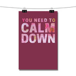 You Need To Calm Down Poster Wall Decor