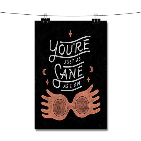 You re Just as Sane as I am Harry Potter Poster Wall Decor