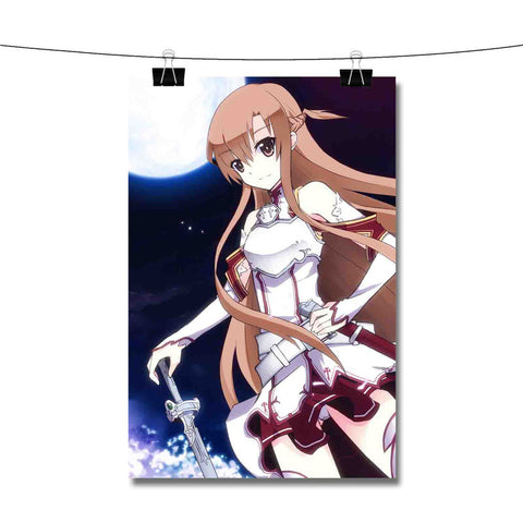 Yuuki Asuna Sword Art Online Moon Poster Wall Decor