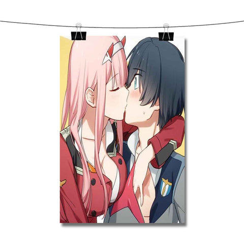 Zero Two and Hiro Kiss Poster Wall Decor
