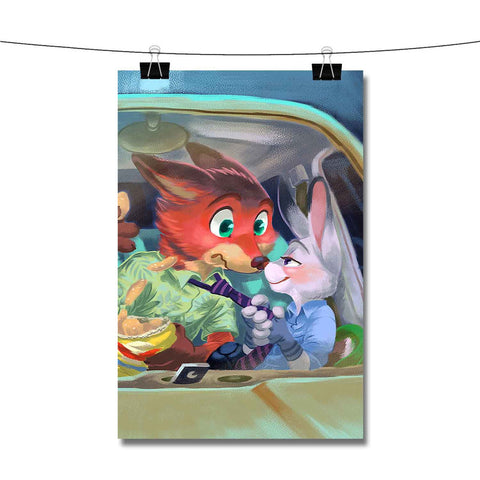 Zootopia Love in Car Poster Wall Decor