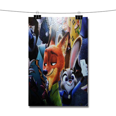 Zootopia With Phone Poster Wall Decor