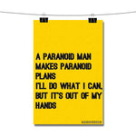 paranoid post malone lyrics Poster Wall Decor